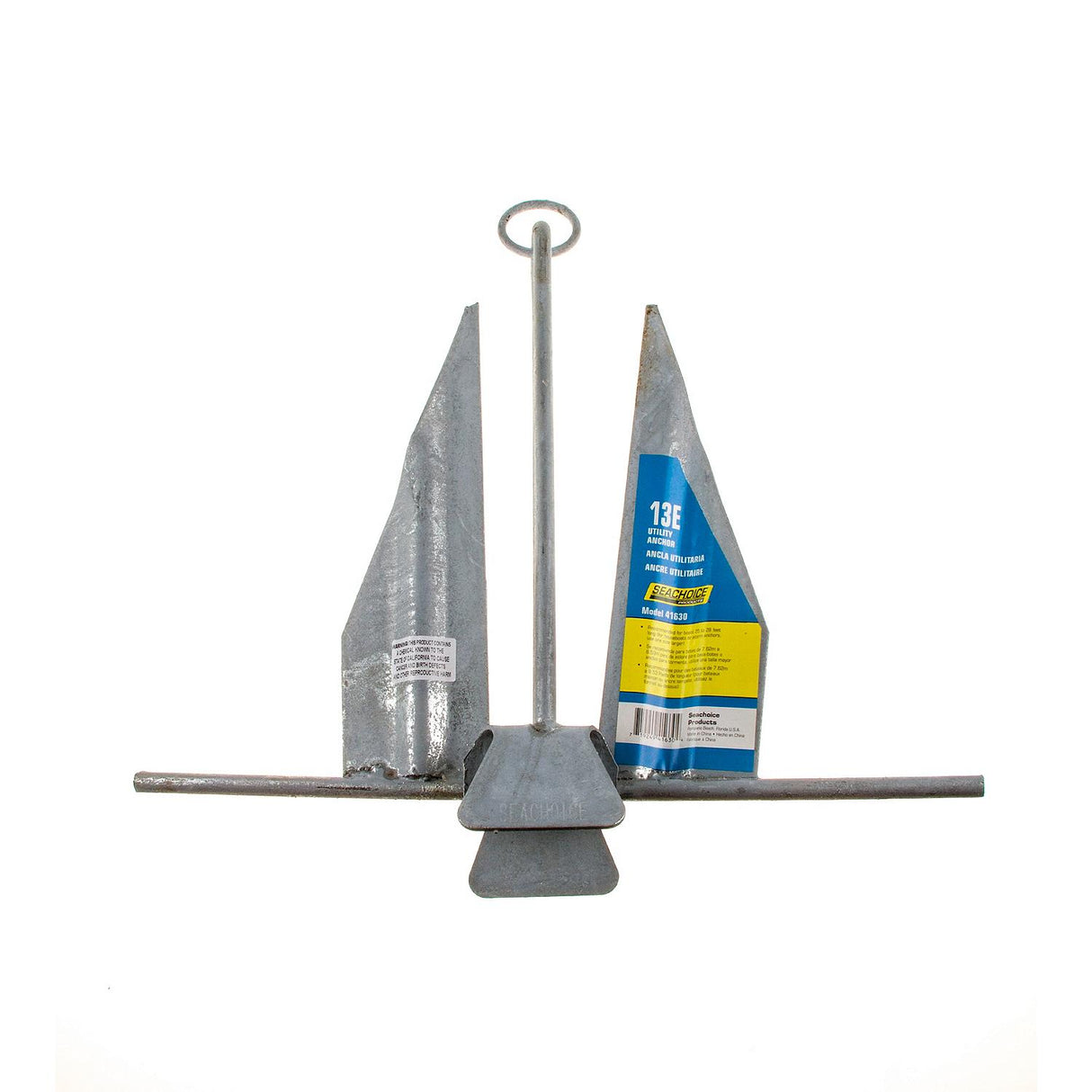 Seachoice Utility Anchor w/ Slip Ring, Size 13E Galvanized Steel