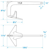 Seachoice Claw Boat Anchor, Hot-Dipped Galvanized Steel, 11 Lbs., For 23-Ft. Boat