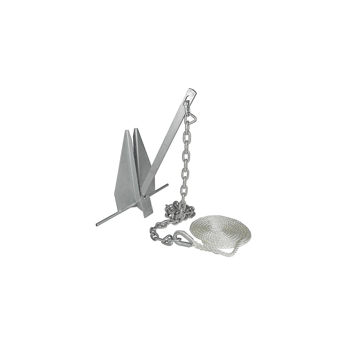 Seachoice Deluxe Anchor Kit, Hot-Dipped Galvanized Steel, Includes Lead Chain, Shackles, 150-Ft. Anchor Line, for Boats 17-24 Ft.