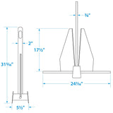 Seachoice Deluxe Anchor 18S Standard, Galvanized Steel