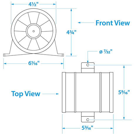 Seachoice In-Line Exhaust Blower, 4 In.