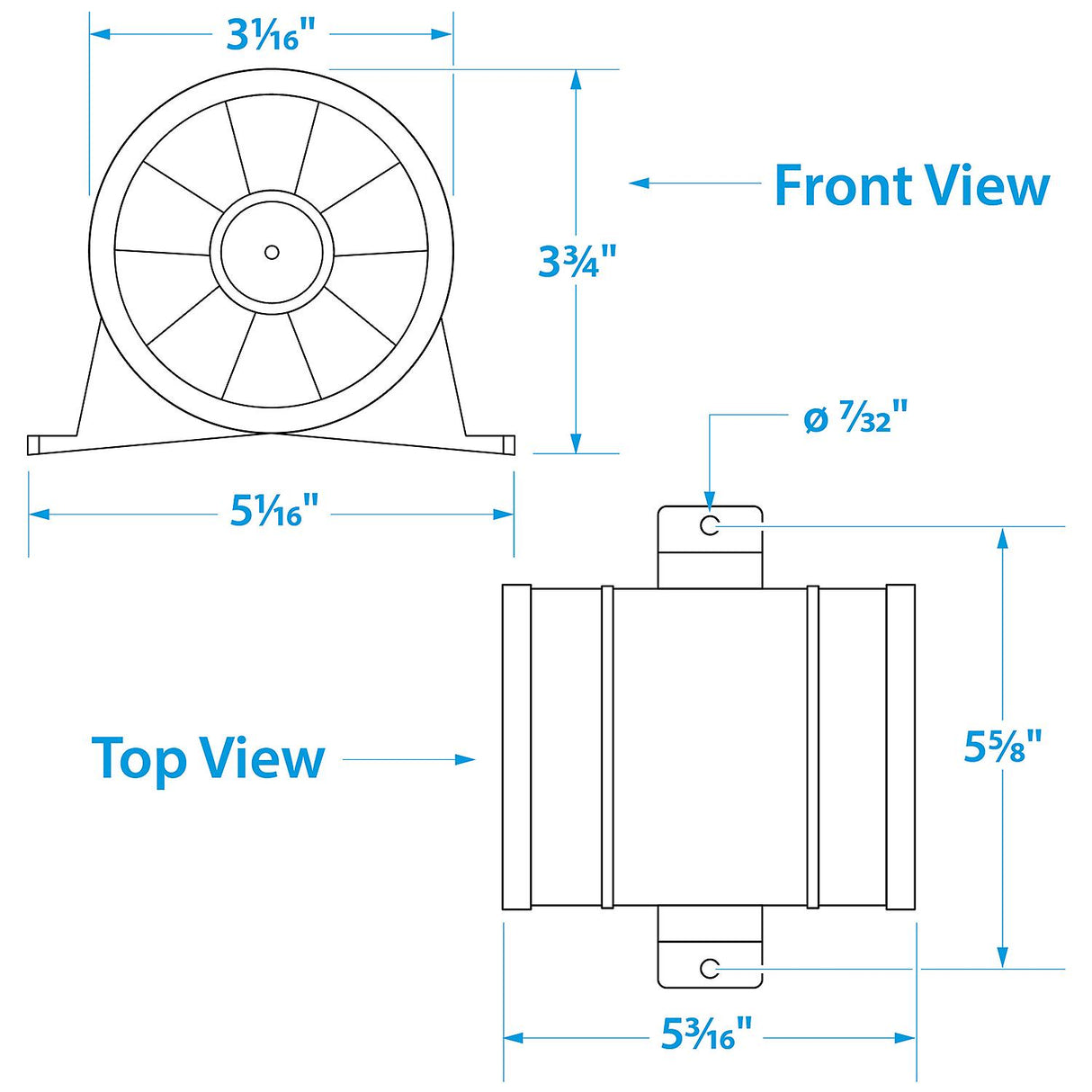 Seachoice In-Line Exhaust Blower, 3 In.
