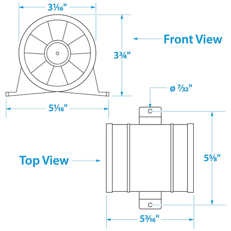 Seachoice In-Line Exhaust Blower, 3 In.