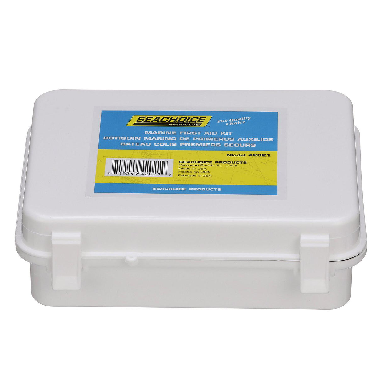 Seachoice Basic First Aid Kit for Boats, Waterproof, Includes White Plastic Case