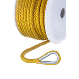 Seachoice Boat Anchor Rope, Double-Braid, Nylon, Achor Line, 3/8 in. X 100 Ft., Yellow