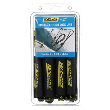 Seachoice Dock Line Bungee 5-7 Ft., Double-Braid, Pack of 2