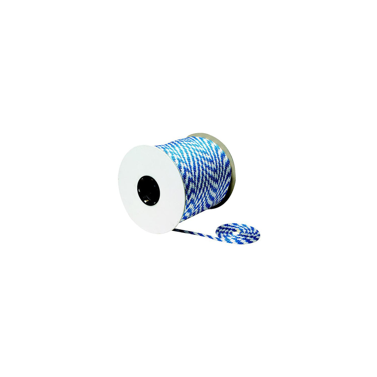 Seachoice 42780 Solid Braid 100% MFP Mulit-Purpose Rope Spool, 3/8 in x 500 ft, Blue and White