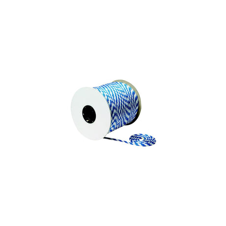 Seachoice 42780 Solid Braid 100% MFP Mulit-Purpose Rope Spool, 3/8 in x 500 ft, Blue and White