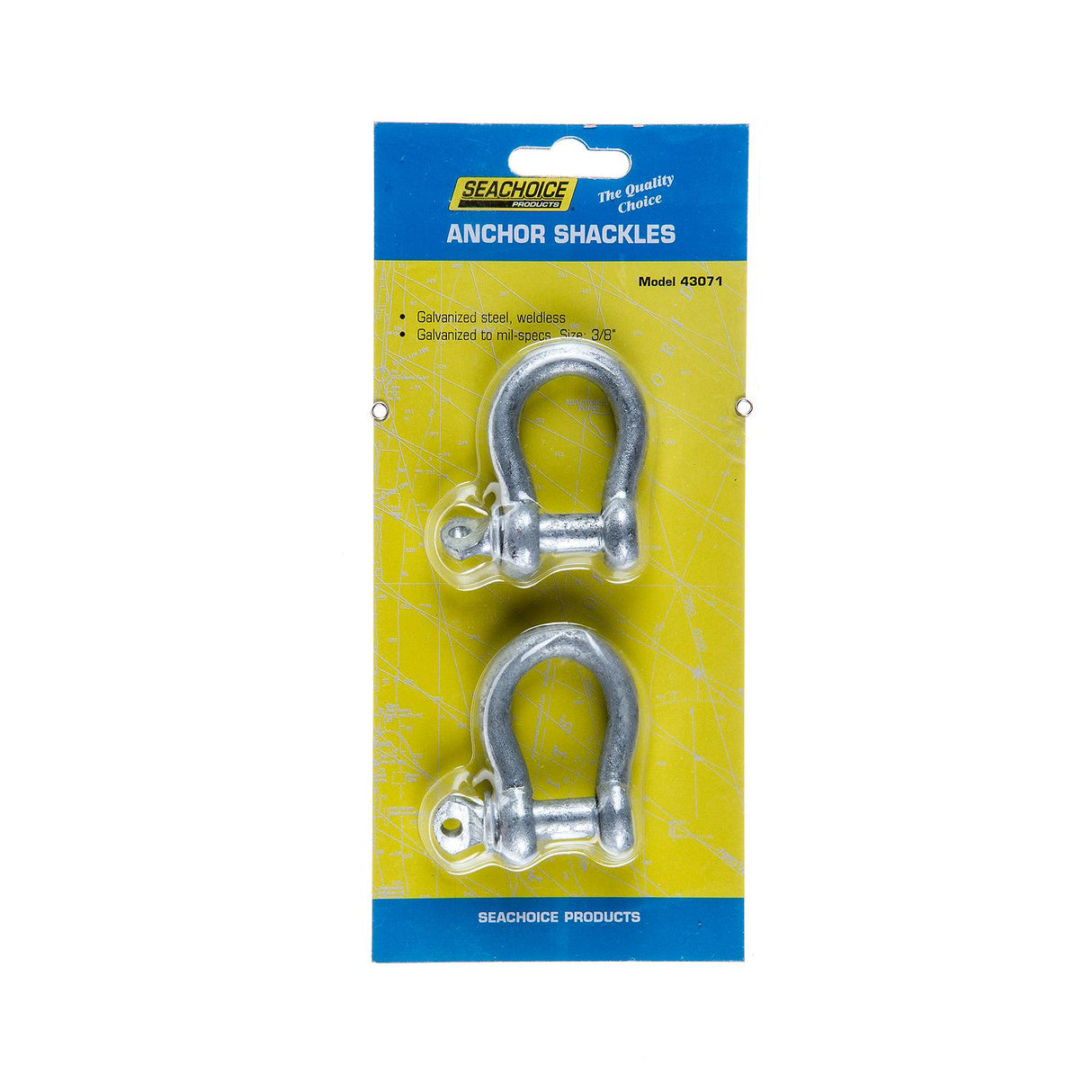 Seachoice Galvanized Steel Anchor Shackles, 3/8 In.