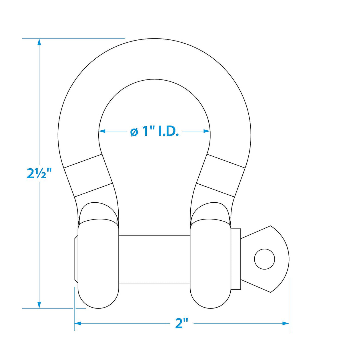 Seachoice Galvanized Steel Anchor Shackles, 3/8 In.