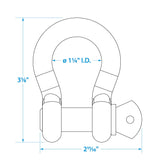 Seachoice Galvanized Steel Anchor Shackles, 1/2 In.