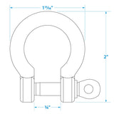 Seachoice Stainless Steel Anchor Shackle, 5/16 In.