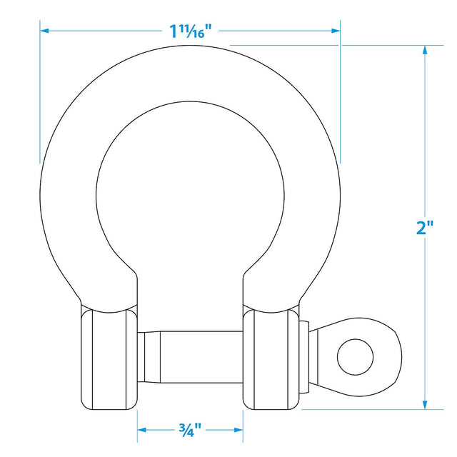 Seachoice Stainless Steel Anchor Shackle, 5/16 In.