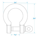 Seachoice Stainless Steel Anchor Shackle, 3/8 In.