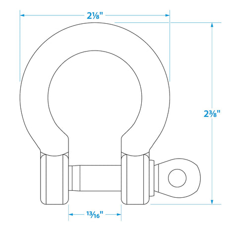 Seachoice Stainless Steel Anchor Shackle, 3/8 In.