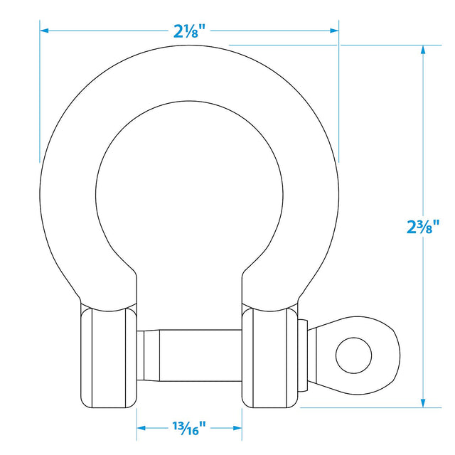 Seachoice Stainless Steel Anchor Shackle, 3/8 In.