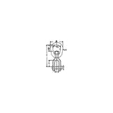 Jaw & Eye Swivel-Hot Dip Galvanized-1/4