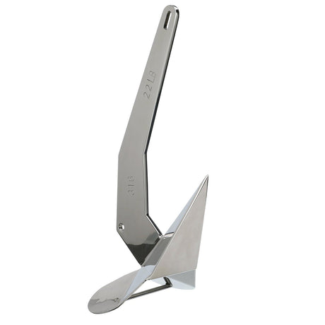 Seachoice Stainless Steel Plow Anchor, Corrosion Resistant, 22 Lbs., for Boats 30-40 Ft.