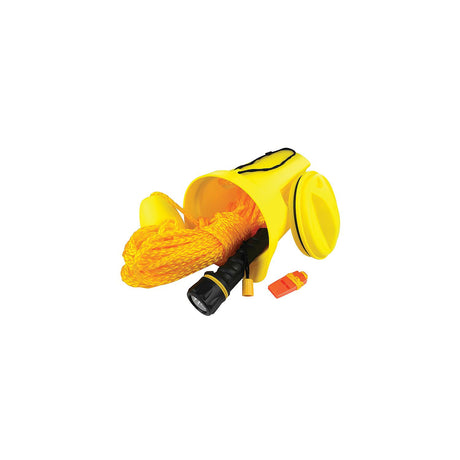 Seachoice 45431 Boat Bailer Safety Kit, Includes Flashlight, Whistle, 50 Ft. Line and Bailer