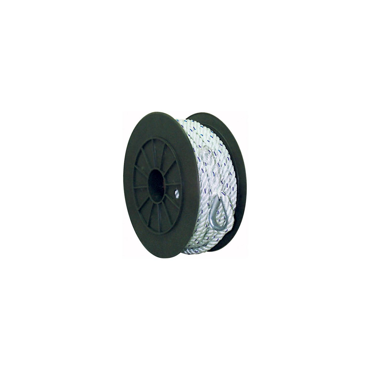 Seachoice 47921 Boat Anchor Line Rope, 3-Strand Twisted, Nylon, White/Blue, 5/8 in. X 200 Ft.