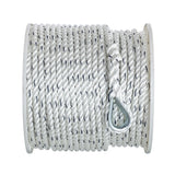 Seachoice 47781 Boat Anchor Line Rope, 3-Strand Twisted, Nylon, White/Blue, 1/2 in. X 250 Ft.