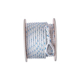 Seachoice 47921 Boat Anchor Line Rope, 3-Strand Twisted, Nylon, White/Blue, 5/8 in. X 200 Ft.