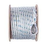 Seachoice 47931 Boat Anchor Line Rope, 3-Strand Twisted, Nylon, White/Blue, 5/8 in. X 250 Ft.