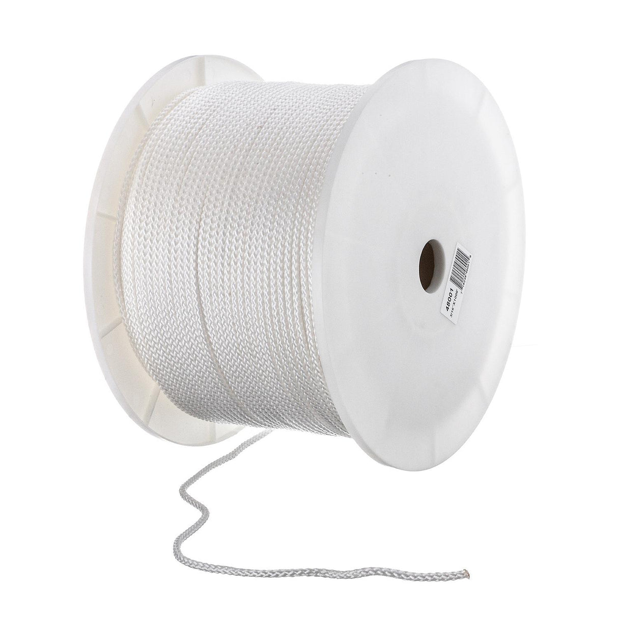 Seachoice Boat Tie Down Cord, White, 3/16 in. X 1,000 Ft., 600 Lbs. Tensile Strength, 8-Strand Braided Polypropylene