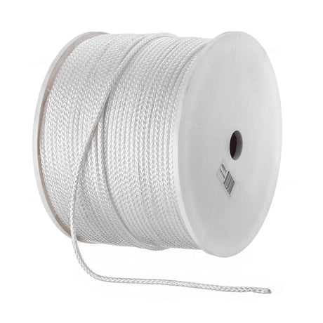 Seachoice Boat Tie Down Cord, White, 7/32 in. X 1,000 Ft., 825 Lbs. Tensile Strength, 8-Strand Braided Polypropylene