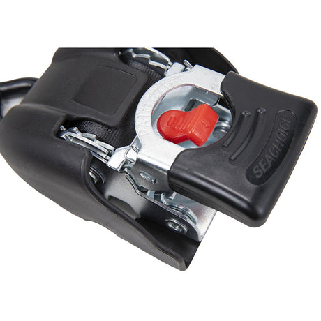 Seachoice 51114 Retractable Transom Tie-Downs, Zinc-Plated Steel
