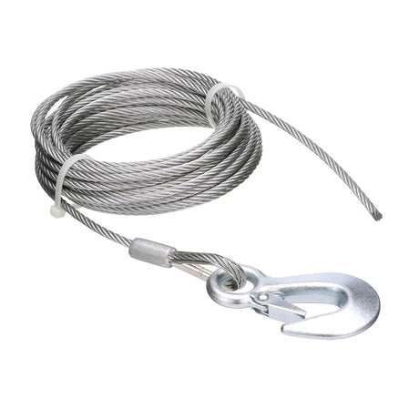 Seachoice Steel Winch Cable w/ Safety Hook, 3/16 In. X 25 Ft., 4,000-Lb. Tensile Strength