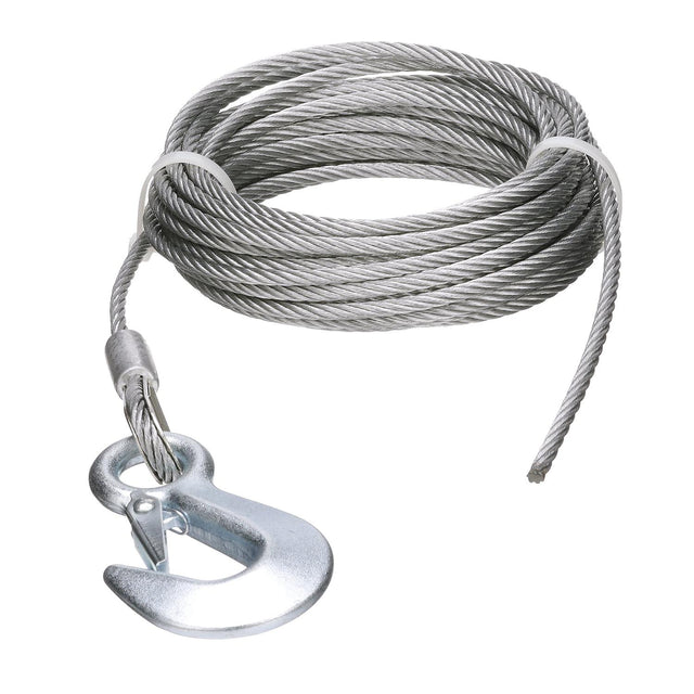Seachoice Steel Winch Cable w/ Safety Hook, 3/16 In. X 25 Ft., 4,000-Lb. Tensile Strength