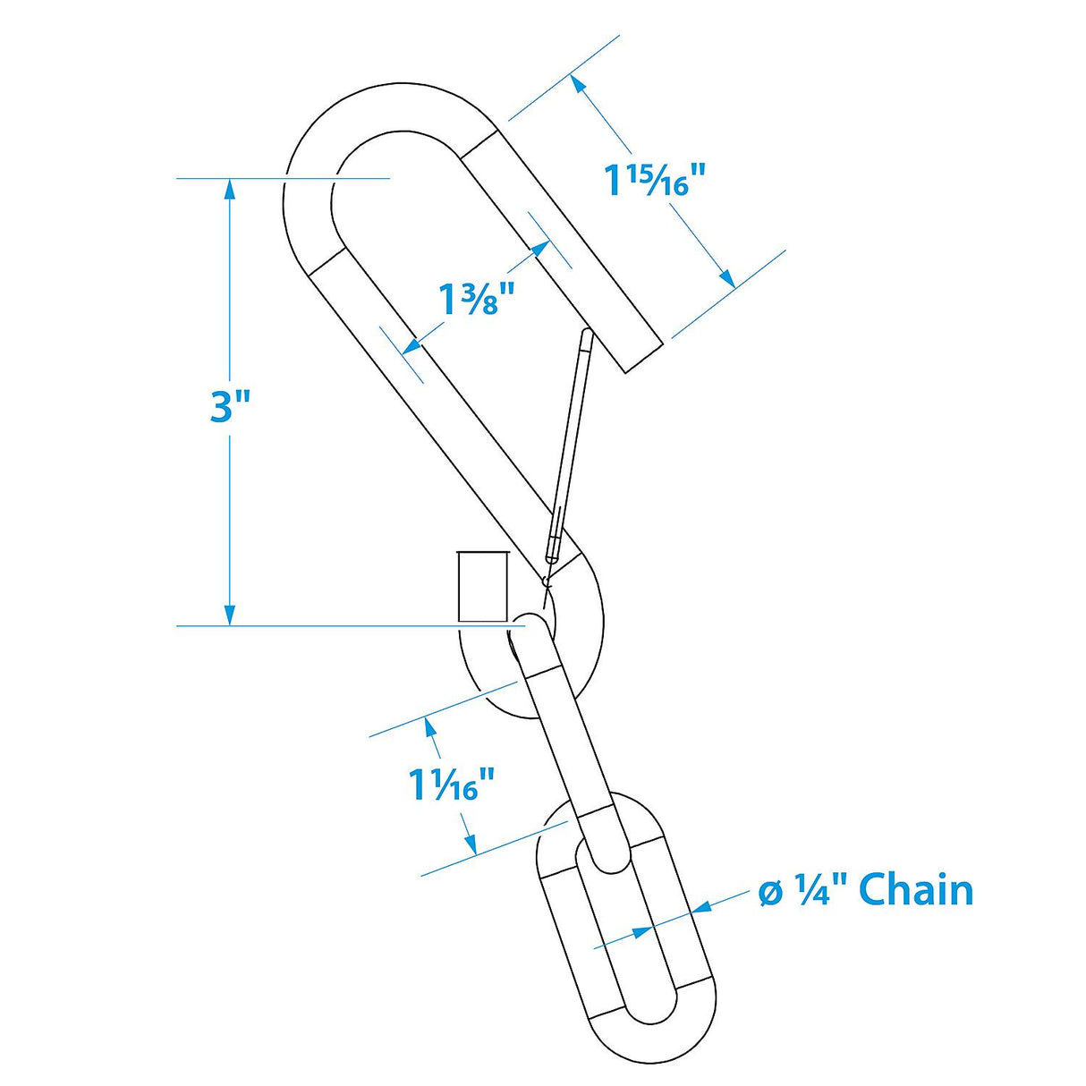Seachoice Trailer Safety Chain, Galvanized, 1/4 In. X 42 In., 900 Lb. Max