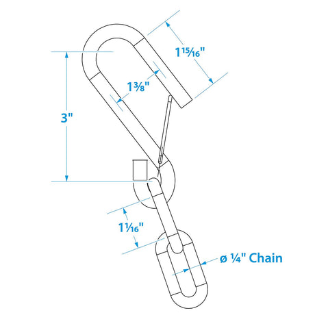 Seachoice Trailer Safety Chain, Galvanized, 1/4 In. X 42 In., 900 Lb. Max