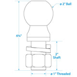 Seachoice Boat Trailer Coupler Ball 2 in. SAE Class III