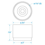 Seachoice Chrome-Plated Boat Trailer Bearing Protectors Cover, 1.98 in. Diameter