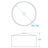 Seachoice Bearing Protector Covers for Boat Trailers, Black Plastic, Pack of 2
