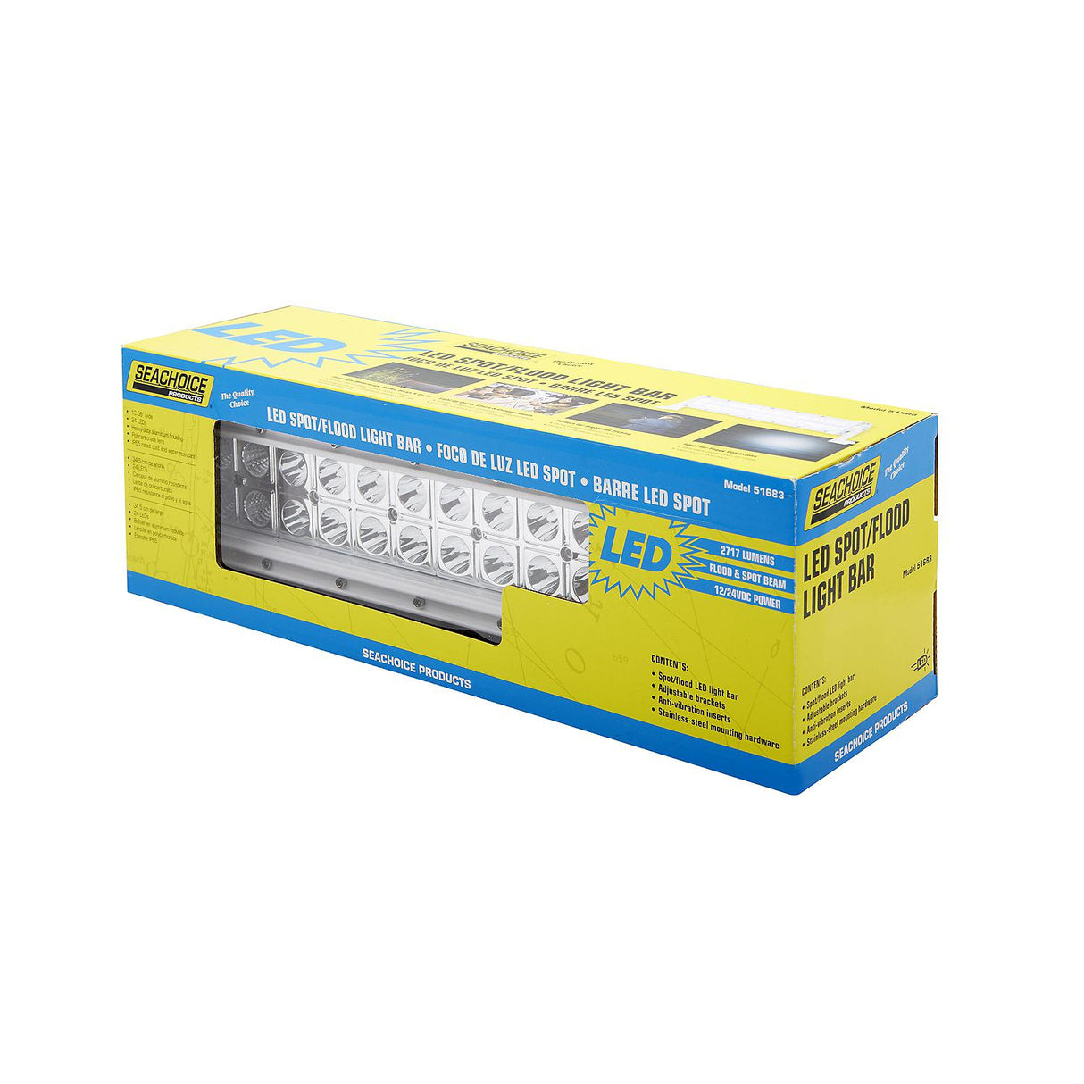 Seachoice 24 LED Spot/Flood Light Bar, White
