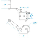 Seachoice Trailer Winch, Strap with Hook, Max Load 800 Lbs.