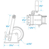 Seachoice Trailer Winch, Strap with Hook, Max Load 1,200 Lbs.