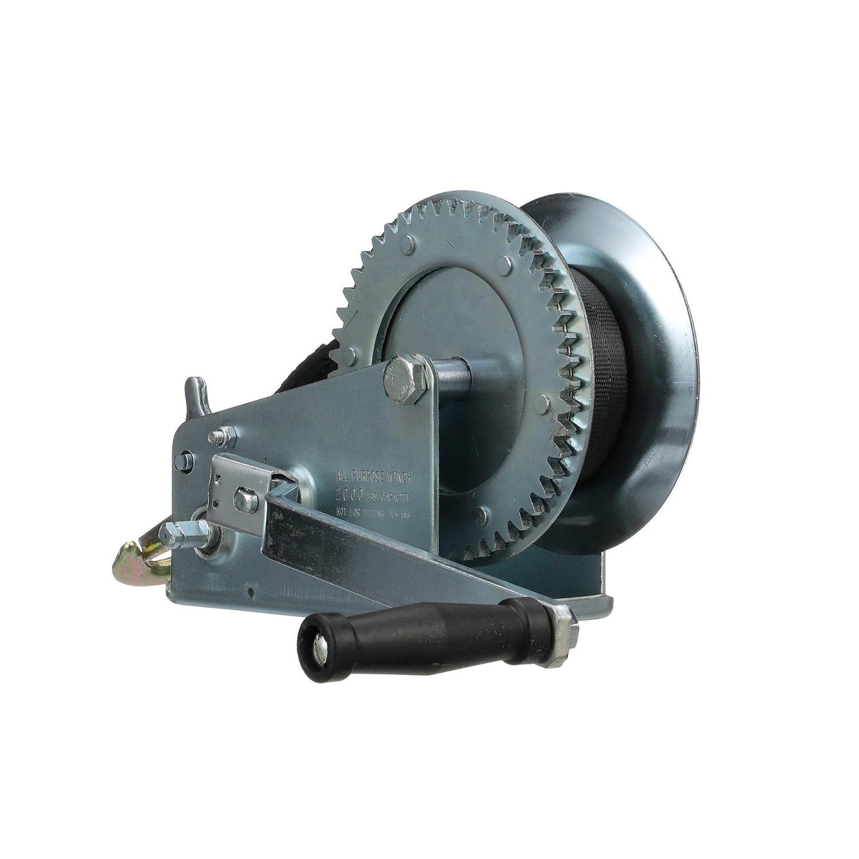 Seachoice 52251 Trailer Winch, Strap with Hook, Two Speed, Max Load 2,000 Lbs.