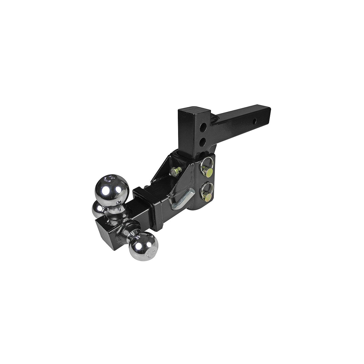 Seachoice Adjustable Trailer Hitch Drop, Tri Ball Mount Solid, 2 in. Shank, Black Finish