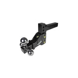 Seachoice Adjustable Trailer Hitch Drop, Tri Ball Mount Solid, 2 in. Shank, Black Finish