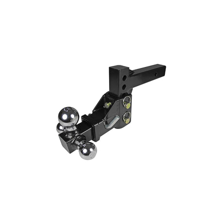 Seachoice Adjustable Trailer Hitch Drop, Tri Ball Mount Solid, 2 in. Shank, Black Finish