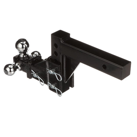 Seachoice Adjustable Trailer Hitch Drop, Tri Ball Mount Solid, 2 in. Shank, Black Finish