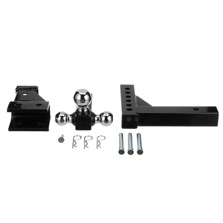 Seachoice Adjustable Trailer Hitch Drop, Tri Ball Mount Solid, 2 in. Shank, Black Finish