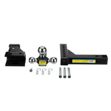 Seachoice Adjustable Trailer Hitch Drop, Tri Ball Mount Solid, 2 in. Shank, Black Finish