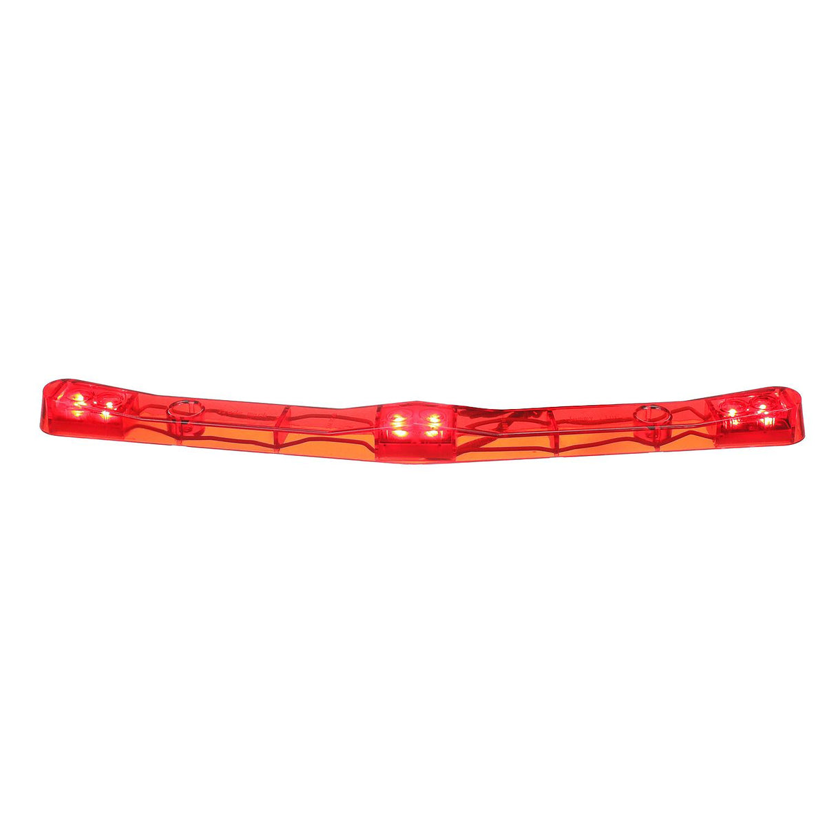 Seachoice Three Light LED, 7 Degree Bend Trailer, Fits Contour of Trailer, Red