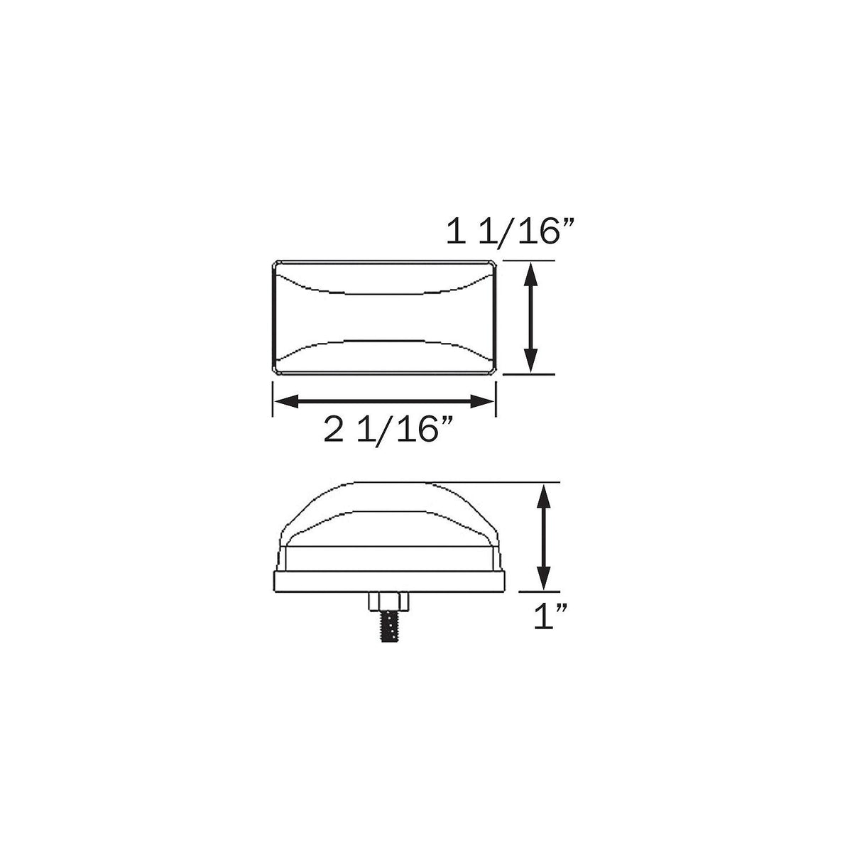 Seachoice Clearance Light Mini Trailer, Amber, w/ Stud