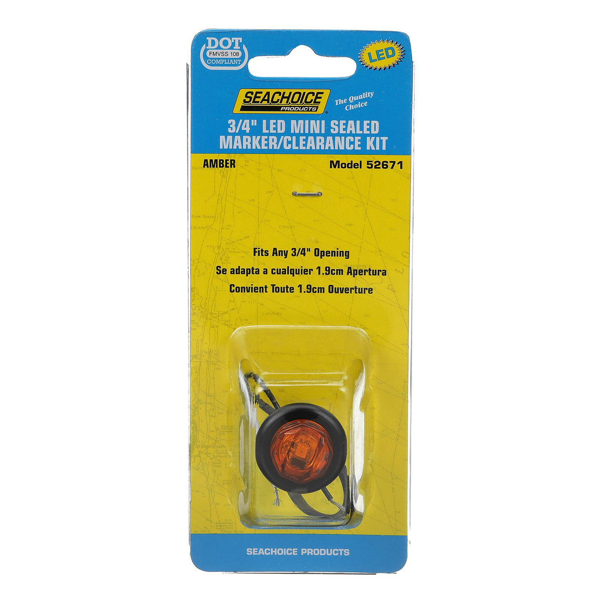Seachoice Marker Light, Amber LED, Trailer